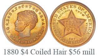 1880 Coiled Hair Stella, Judd-1660, PR67