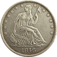 1846 Seated Liberty Half Dollar