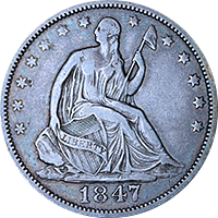1847 Seated Liberty Half Dollar