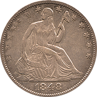1848 O Seated Liberty Half Dollar