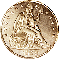 1852 Seated Liberty Dollar