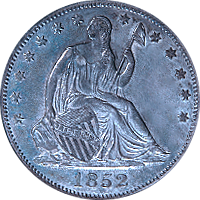 1852 Seated Liberty Half Dollar