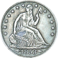 1853 O Seated Liberty Half Dollar