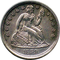 1859 O Seated Liberty Dime