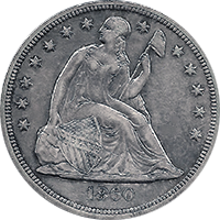 1860 O Seated Liberty Dollar