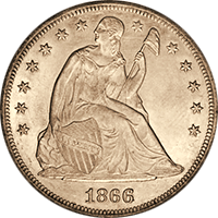1866 Seated Liberty Dollar