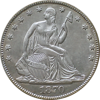 1870 S Seated Liberty Half Dollar