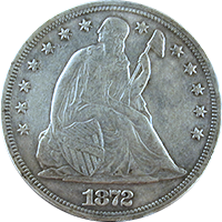 1872 Seated Liberty Dollar