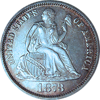 1873 S Seated Liberty Dollar