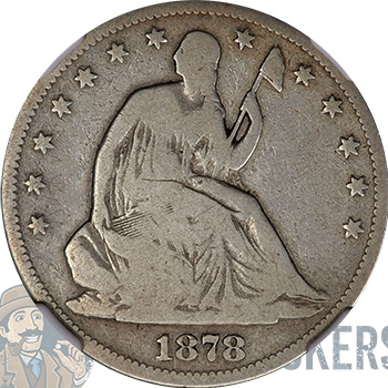 1878 S Seated Liberty Half Dollar