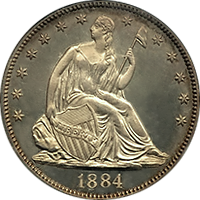 1884 Seated Liberty Half Dollar
