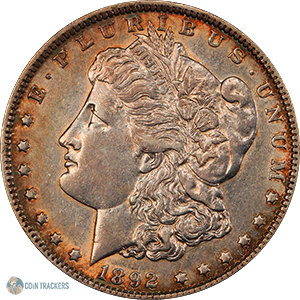 1892 CC Morgan Silver Dollar