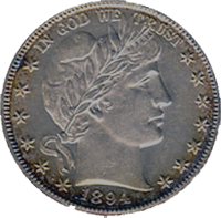 1894 O Barber Half Dollar