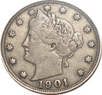 1901 Liberty Head V Nickel