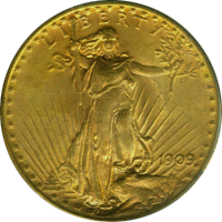 1909 D St Gaudens Double Eagle
