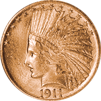 1911 D Indian Head Gold Eagle