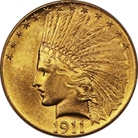 1911 Indian Head Gold Eagle