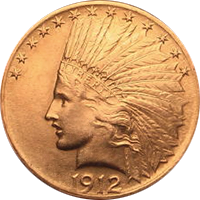 1912 S Indian Head Gold Eagle