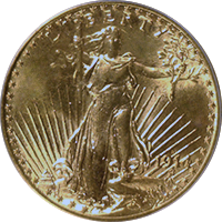 1914 D St Gaudens Double Eagle