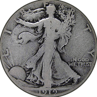 1919 D Walking Liberty Half Dollar