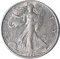 1920 D Walking Liberty Half Dollar