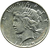 1925 Peace Silver Dollar Value Chart