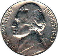 1939 S Jefferson Nickel