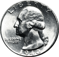 1940 Washington Quarter