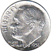 Image result for There are 118 ridges on the edge of a United States dime.