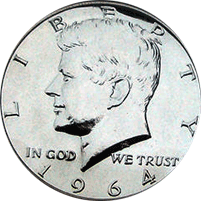 1964 Kennedy Half Dollar Accented Hair Value Chart