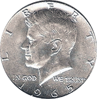 1965 dollar half kennedy value silver coin coins cointrackers year oz mint mark