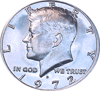 1972 P Kennedy Half Dollar Roll