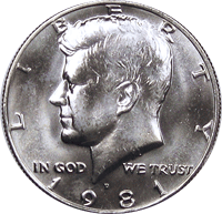 1981 D Kennedy Half Dollar