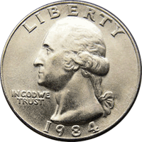 1984 S Washington Quarter Proof
