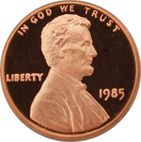 1985 D Lincoln Penny