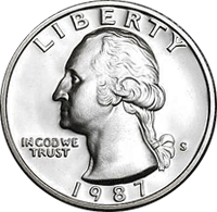 1987 D Washington Quarter