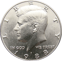 1988 P Kennedy Half Dollar