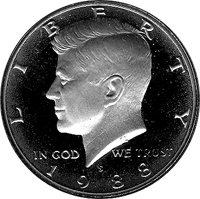 1988 S Kennedy Half Dollar Proof