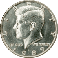 1989 P Kennedy Half Dollar Value | CoinTrackers