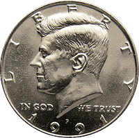 1991 P Kennedy Half Dollar