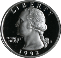 1992 Proof  Quarter (90% Silver)