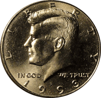 1993 P Kennedy Half Dollar