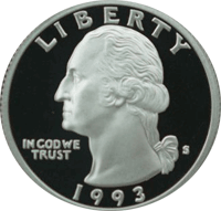 1993 S Silver Proof Quarter