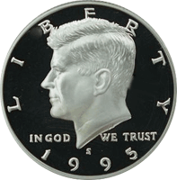 1995 S Proof Kennedy Half Dollar