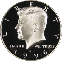 1996 S Kennedy Half Dollar Proof