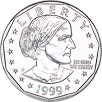 1999 P Susan B Anthony Dollar