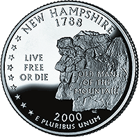 2000 S New Hampshire State Quarter Proof