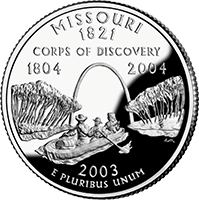 Silver Proof Missouri Quarter