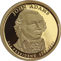 2007 S John Adams Dollar Proof