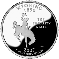 Silver Proof Wyoming Quarter